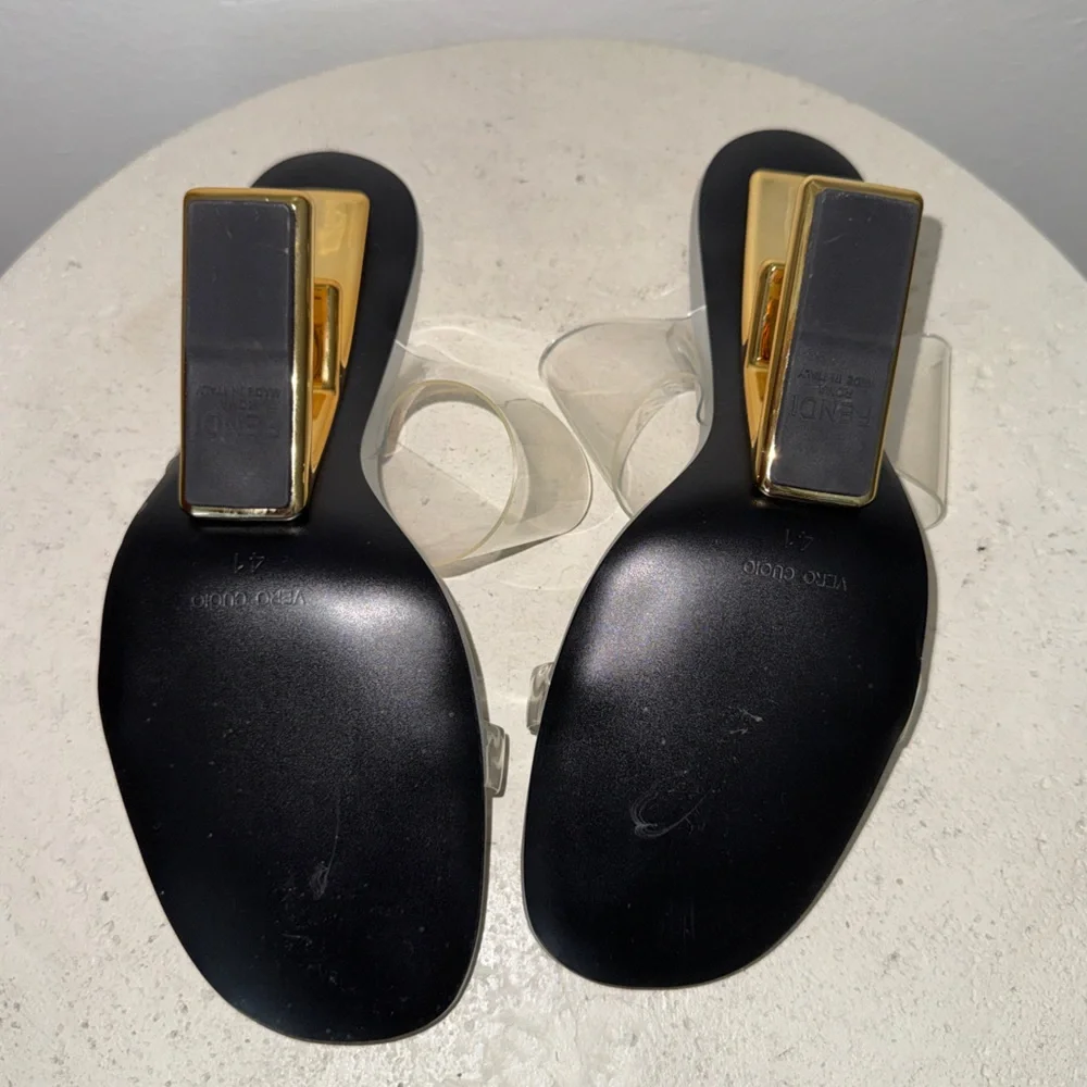 Luxury Clear Strap Sandals in Silver - Picture 8 of 11